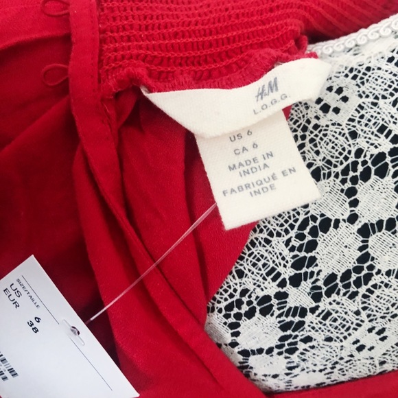 BNWT H&M Red Blouse with Collar - Picture 6 of 6